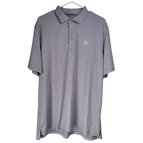 johnnie-O Other - JOHNNIE-O Striped Polo Shirt Mens XL Lavender Purple White Golf Embroidered Logo